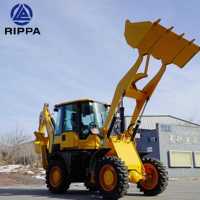 backhoe excavating