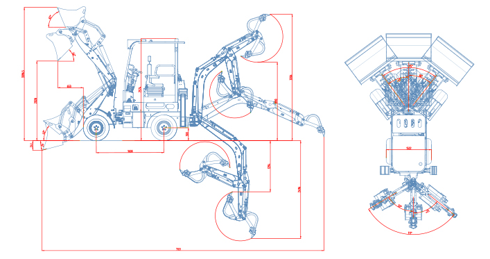 Backhoe Loader envelope Backhoe Loader envelope