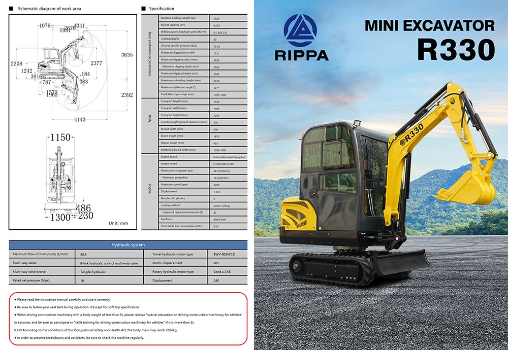 Miniescavatore compatto Miniescavatore compatto